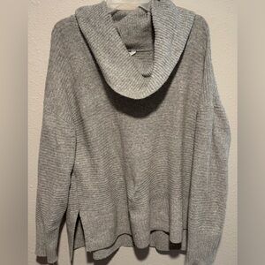 Time and Tru Light Gray Cowl Neck Sweater NWT